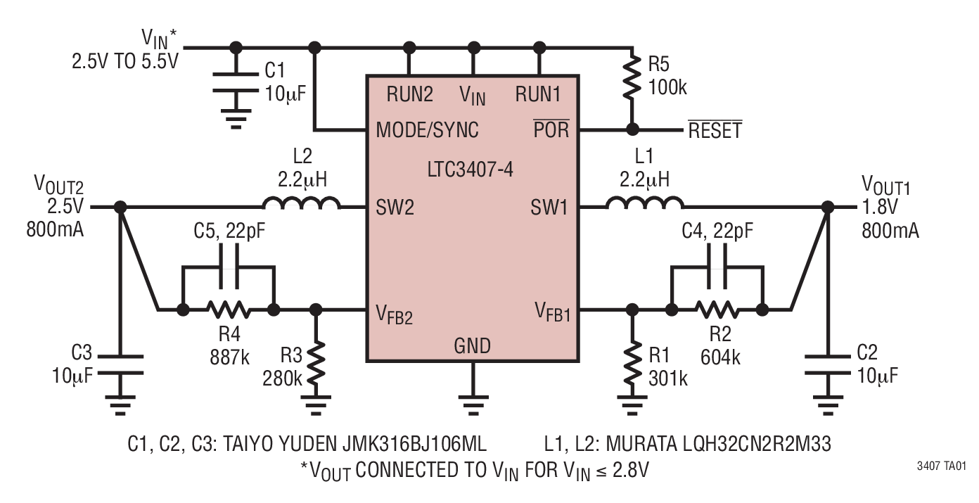 LTC3407-4Ӧͼһ